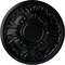 Ekena Millwork Wakefield Ceiling Medallion (Fits Canopies up to 3 5/8"), Hnd-Painted Jet Black, 11 3/4"OD x 1 1/4"P CM11WABLF - alternate 1